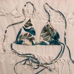 Hollister palm leaves bikini top